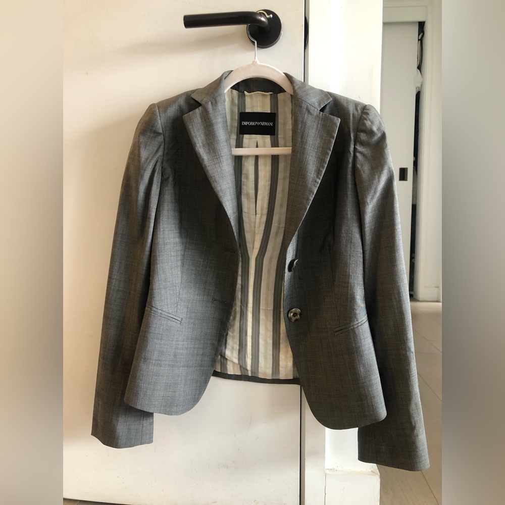 Emporio Armani grey blazer jacket, size XS, good condition